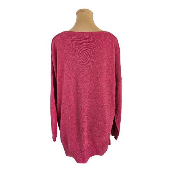 Joules Knitwear Pink Dalmatian Merino Wool Sweater Sz L - Picture 4 of 9